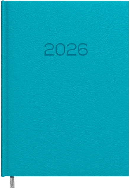 Darbo kalendorius Timer Daytime Prestige 2027 m., A5, turkio spalvos, minkštas PU viršelis