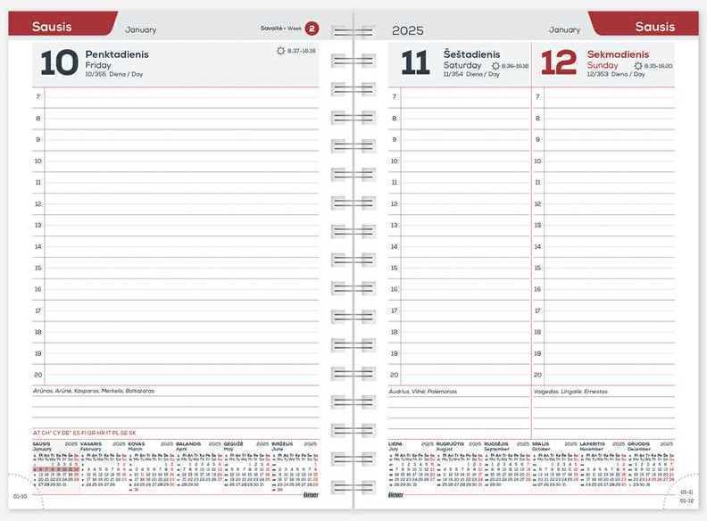 Darbo kalendorius Timer Spirex Day Trend, A5, TREND Dreamer