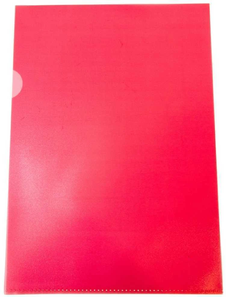 Dėklas dokumentams College L formos, A4, plastikinis, raudonos spalvos