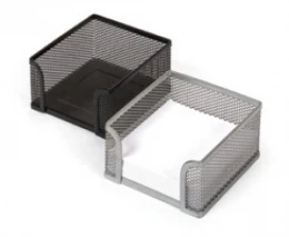 Dėžutė lapeliams Forpus, 9.5x9.5cm, sidabrinė, perforuoto metalo 1005-007