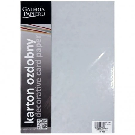Galeria Papieru Dekoratyvinis kartonas A4, Leaves pilkos spalvos, 20 vnt