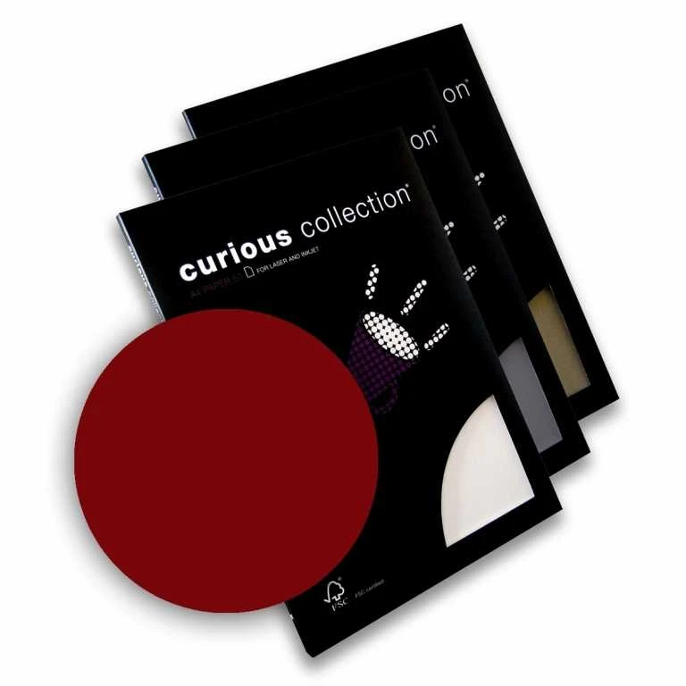 Dekoratyvinis popierius Curious Metallics Raudona Lacquer, A4, 120g, 50 lapų