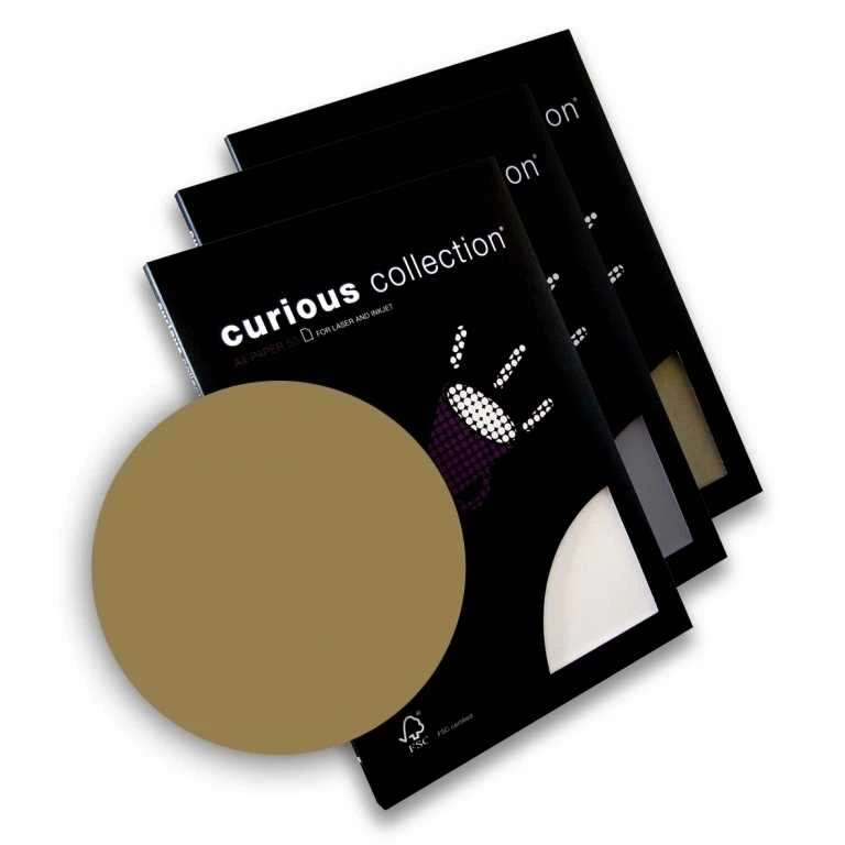 Curious Collection Dekoratyvinis popierius Curious, A4, 120g, Metallics Gold Leaf, blizgus (50) 0710-403