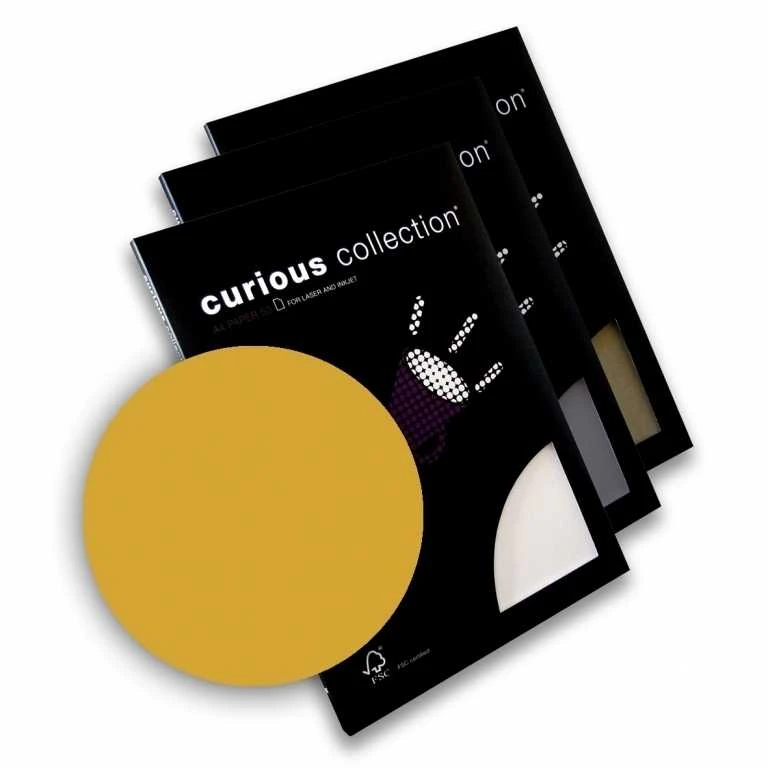 Dekoratyvinis popierius Curious Metallics Super Gold, A4, 120g, 50 lapų