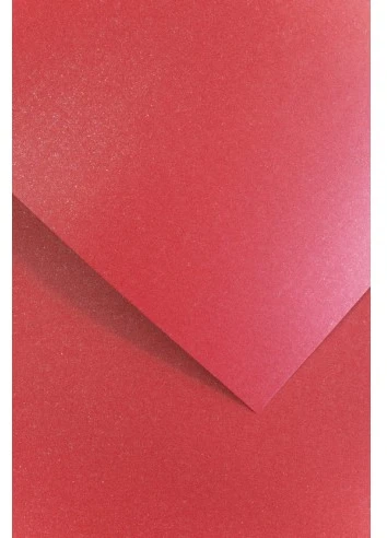 Galeria Papieru Dekoratyvinis popierius Mika, A4, metalinės raudonos spalvos, 20 lapų