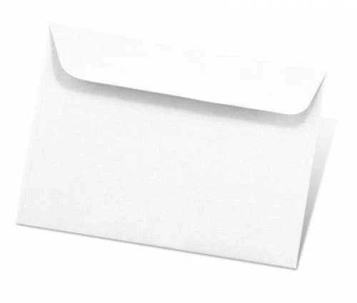 Dekoratyvinis vokas Paper Poetry C6, 114x162mm, 100g, baltos spalvos, 1vnt