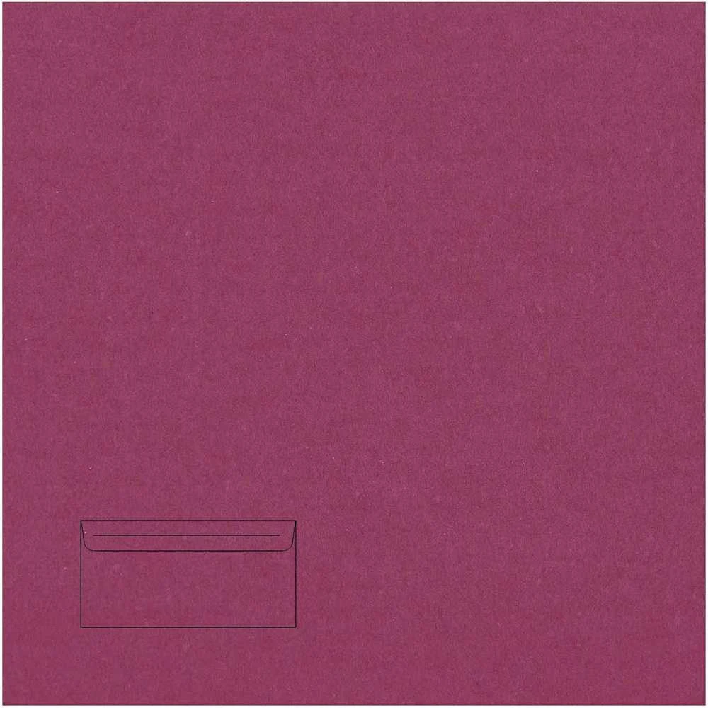 Paper Poetry Dekoratyvinis vokas Artoz C7, 110x75mm, 100g, tamsiai rožinės spalvos, 1vnt