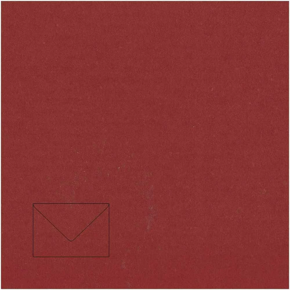 Paper Poetry Dekoratyvinis vokas Artoz C7, 110x75mm, 100g, raudonos spalvos, 1vnt