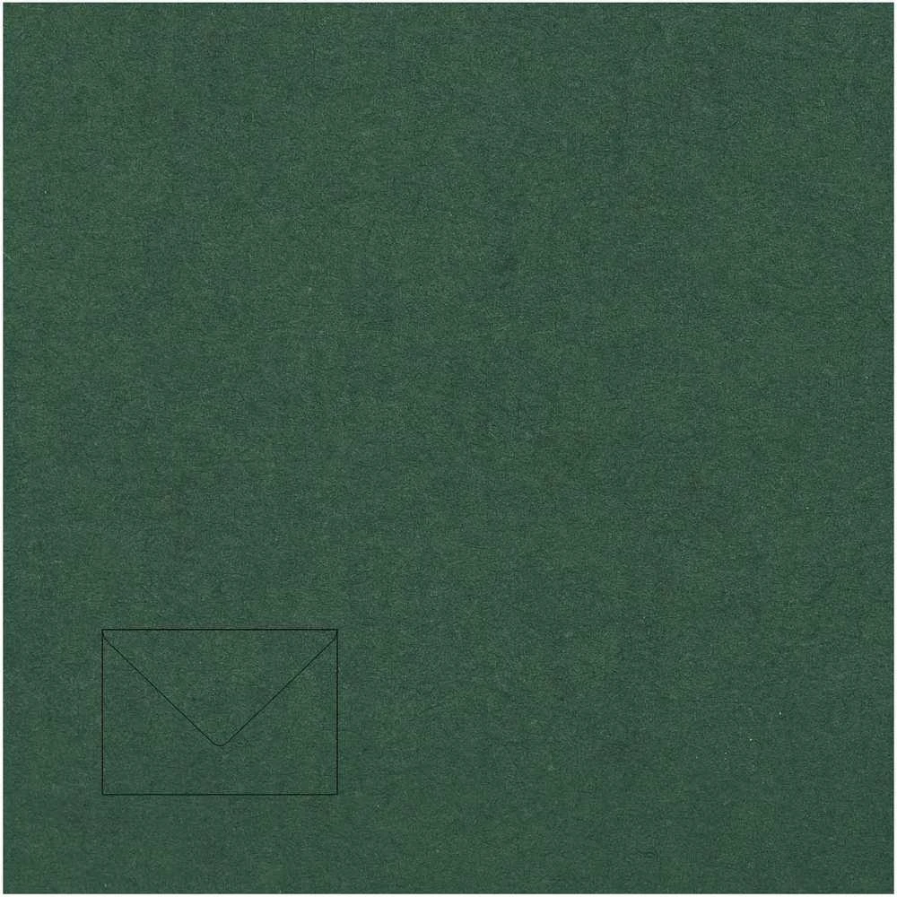 Paper Poetry Dekoratyvinis vokas Artoz C7, 110x75mm, 100g, tamsiai žalios spalvos, 1vnt