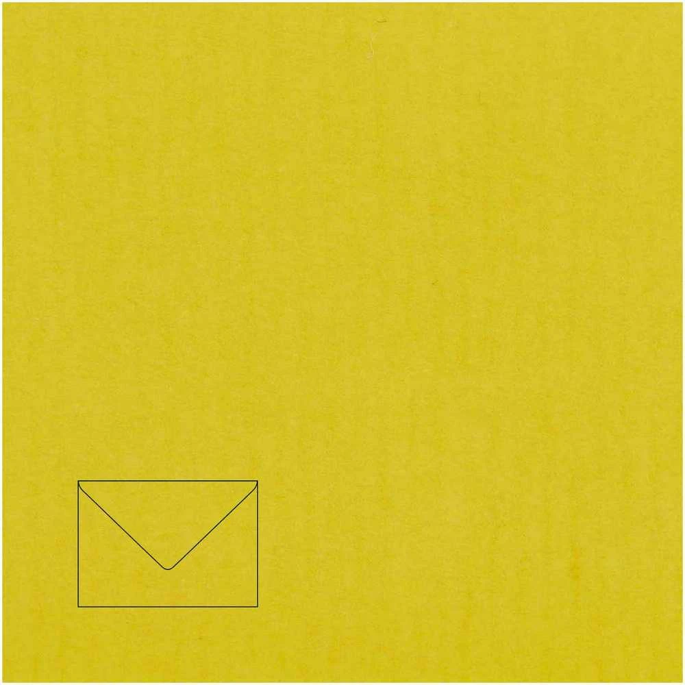 Dekoratyvinis vokas Paper Poetry C7, 110x75mm, 100g, geltonos spalvos, 1vnt