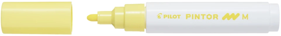 Pilot Pen Permanentinis žymeklis Pultas PINTOR 1.4 mm, apvali galvutė, pastelinė geltona sp.