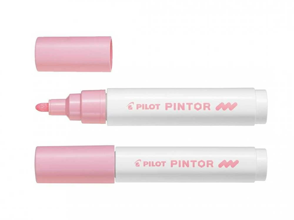Pilot Pen Permanentinis žymeklis Pultas PINTOR 1.4 mm, apvali galvutė, pastelinė rožinė sp.