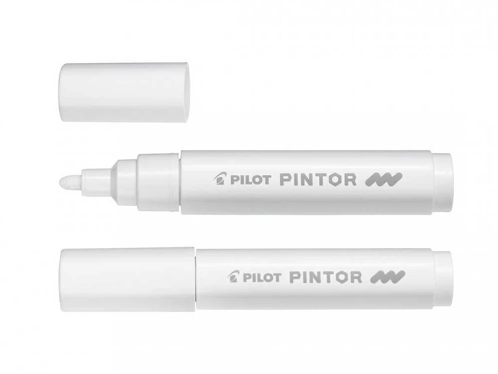 Pilot Pen Permanentinis žymeklis Pultas PINTOR 1.4 mm, apvali galvutė, balta sp.