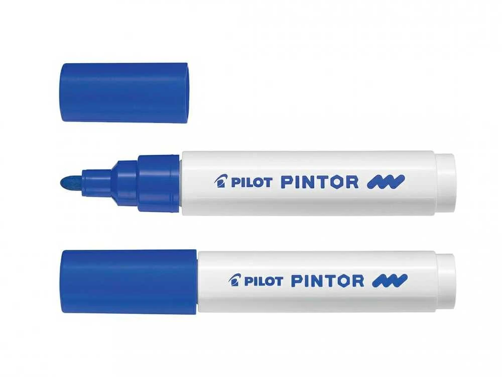Pilot Pen Permanentinis žymeklis Pultas PINTOR 1.4 mm, apvali galvutė, mėlyna sp.