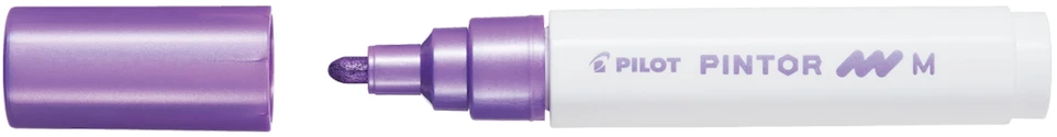 Pilot Pen Permanentinis žymeklis Pultas PINTOR Metallic 1.4 mm, apvali galvutė, violetinė sp.