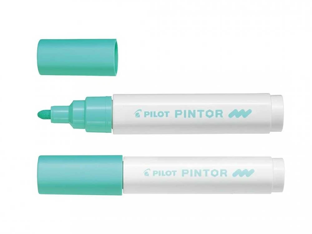 Pilot Pen Permanentinis žymeklis Pultas PINTOR 1.4 mm, apvali galvutė, pastelinė žalia sp.