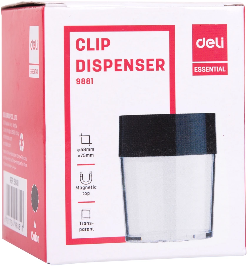 Dėžutė sąvažėlėms DELI E9881 magnetinė, 2 dalių juodos spalvos