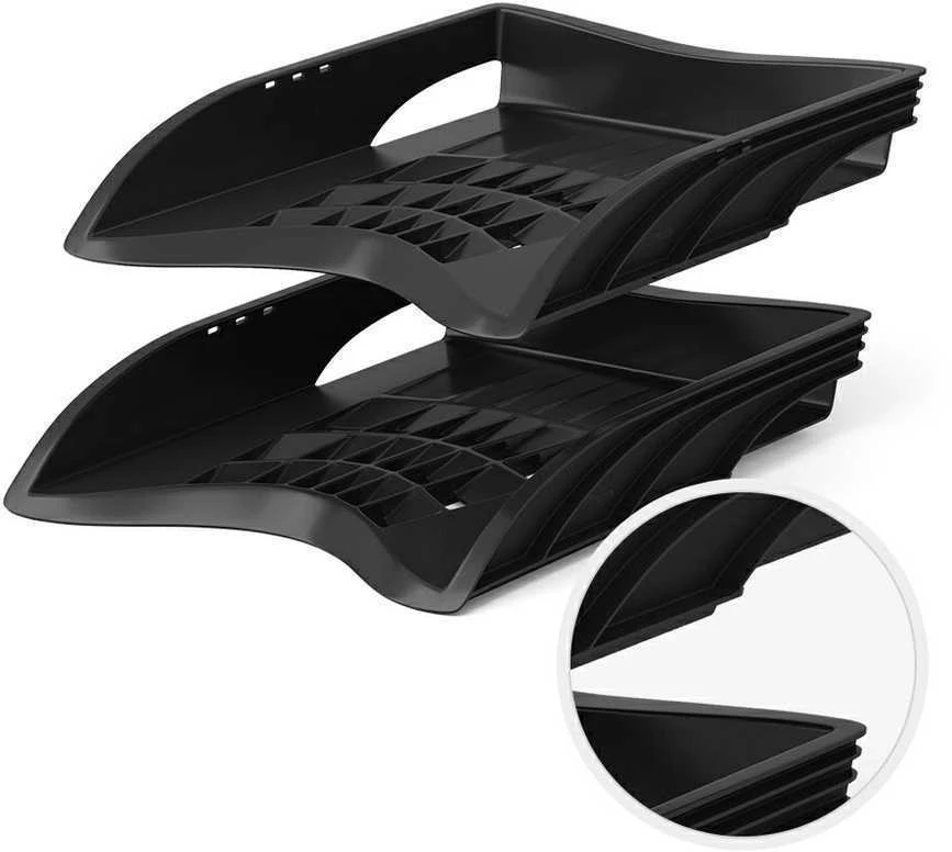 *Dokumentų lentynėlė College S-Wing, 66x256x348mm, plastikinė, juodos spalvos