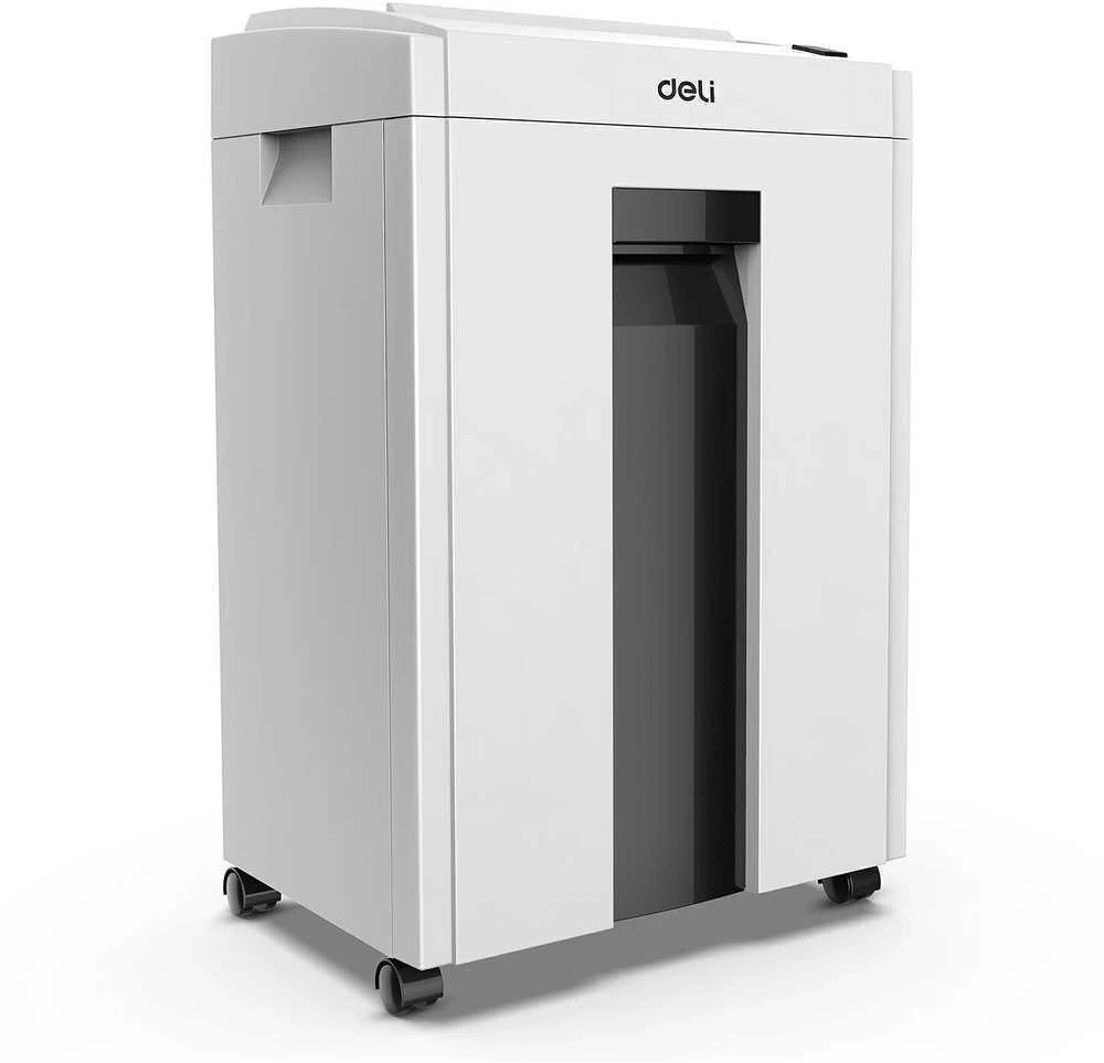 Dokumentų naikiklis DELI 9952, P4, iki 10lap/70g, 4×25 mm, šiukšliadėžė 20L