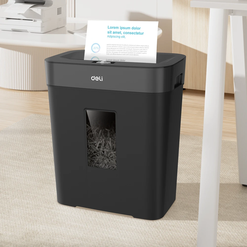 Dokumentų naikiklis DELI T023, P4, 8 lapų, 15L
