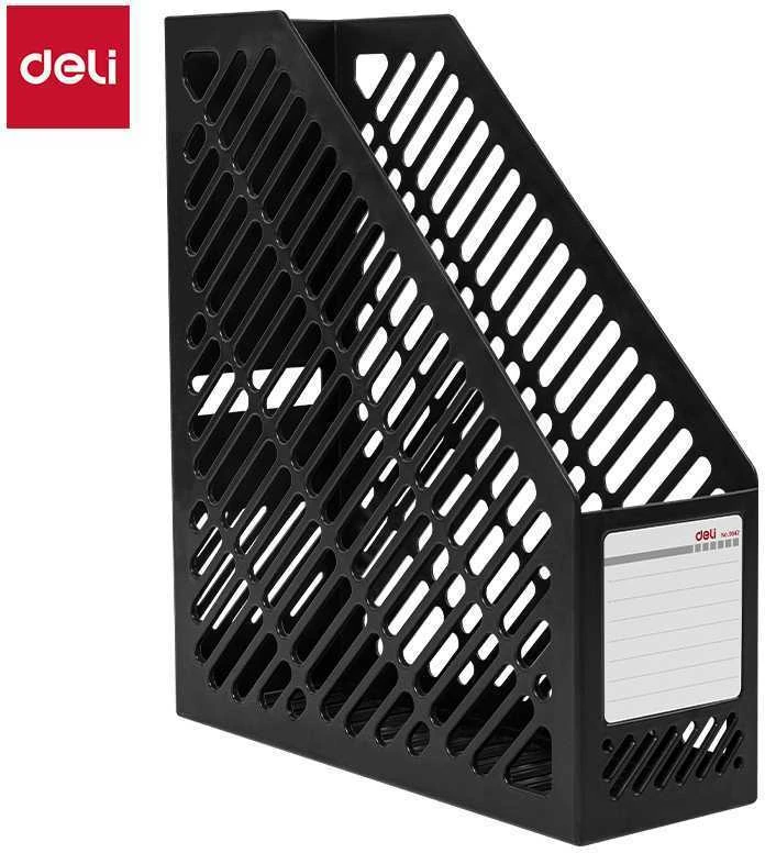 Dokumentų stovas DELI, A4m 259x90x293 mm, plastikinis, juodos spalvos