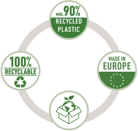 Stovas dokumentams Leitz Recycle, A4, mėlynas