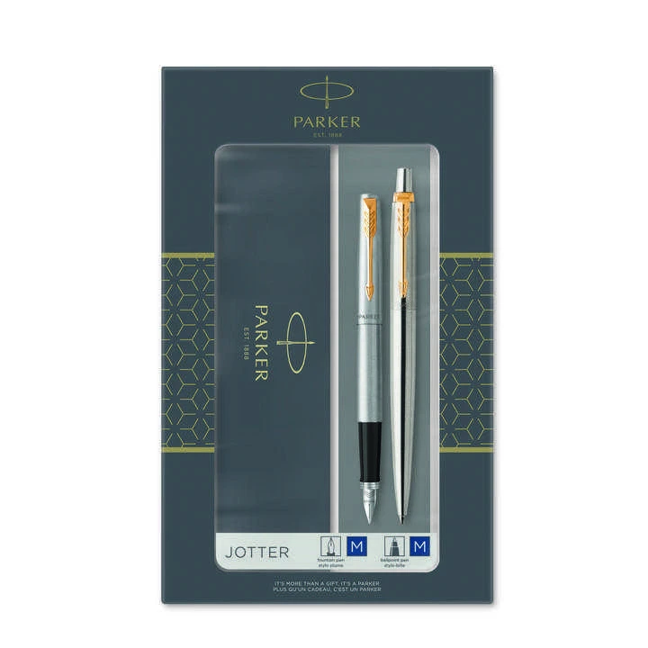 Parker Rinkinys: Plunksnakotis + Tušinukas Jotter Stainless Steel GT - 2093257