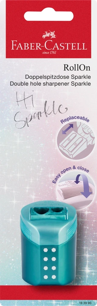 Drožtukas Faber-Castell RollOn Sparkle, blisteryje