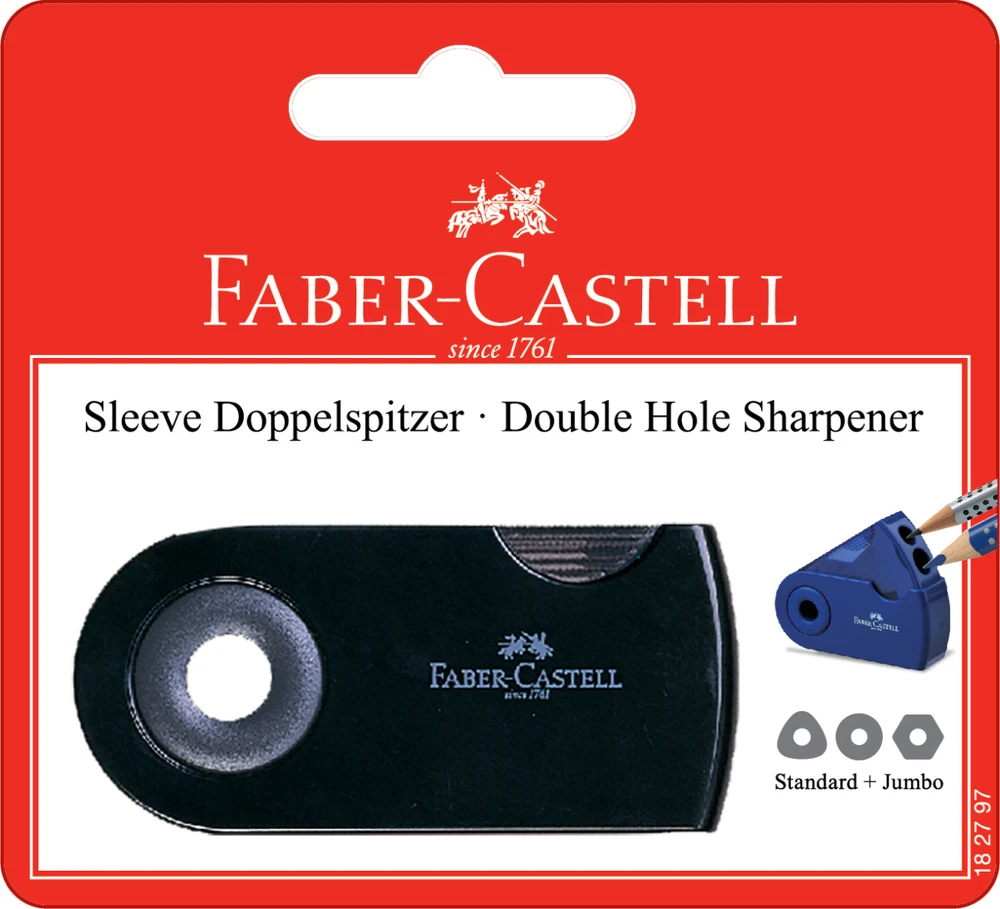 Drožtukas Faber-Castell Sleeve, 2 skylių
