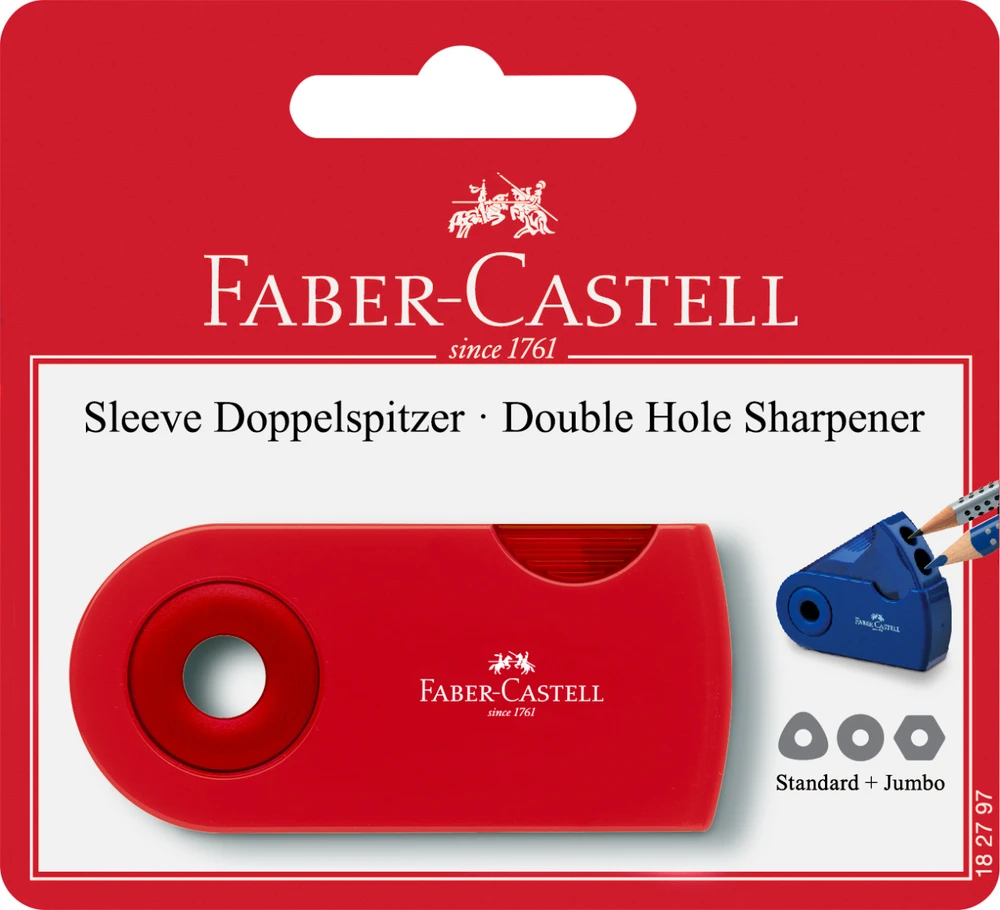 Drožtukas Faber-Castell Sleeve, 2 skylių