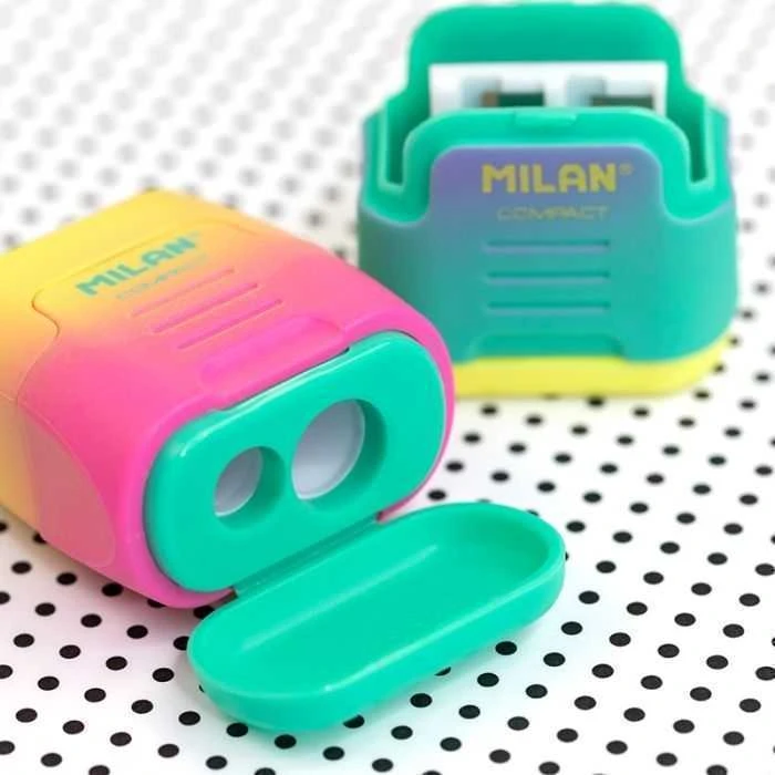 Drožtukas Milan Sunset Compact, plastikinis, dviejų skylių