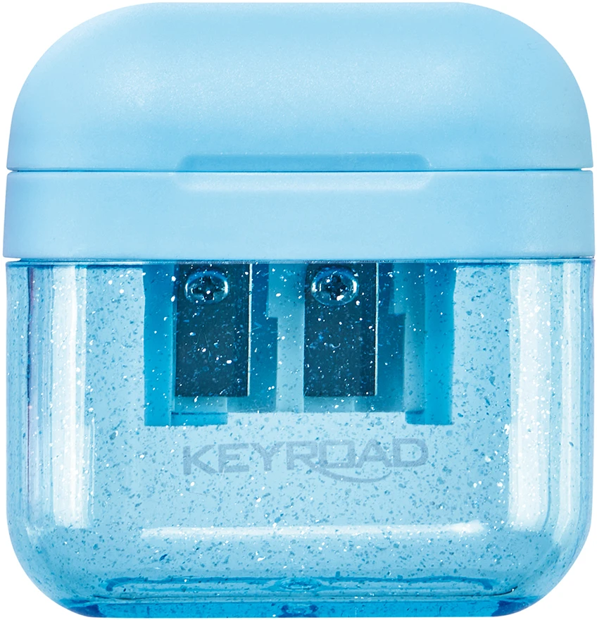Drožtukas su konteineriu Keyroad Compact, 2 skylių, rožinės spalvos su blizgučiais