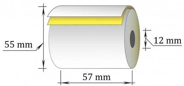 Kasos juosta dvisluoksnė, SC/SC 57x16m/12 mm, ?55 mm (1) 0713-106