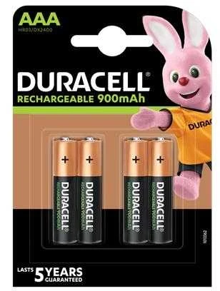 Elementai Duracell įkraunami, AAA (DX2400; HR03) 1,2V, 900 mAh, NiMH, 2 vnt