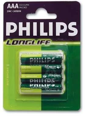 Elementai Philips LongLife AAA /R03 B4, 4vnt.