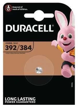Elementas Duracell 392/384 (SR41) 1,5V, sidabro oksido, 1 vnt