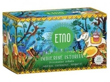 ETNO prieskoninė arbata imbierinė istorija, 20×1,5g