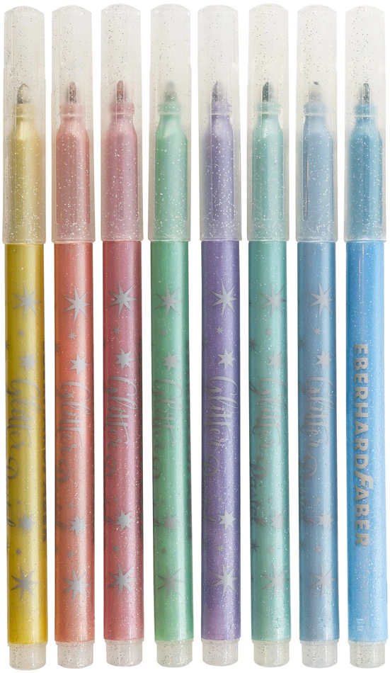Flomasteriai EberhardFaber, blizgūs, pasteliniai,8 spalvų