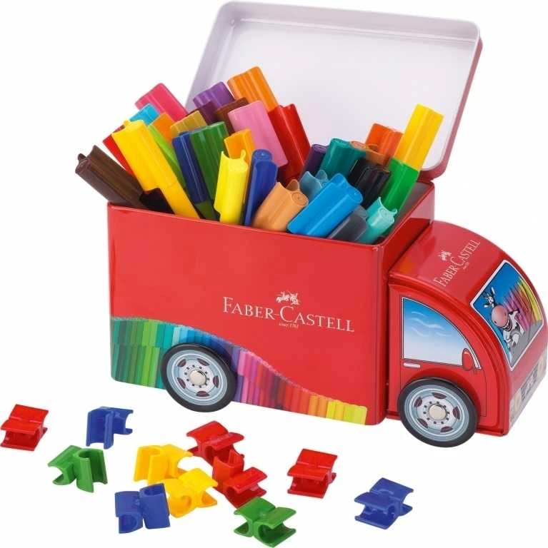 Flomasteriai Faber-Castell CONNECTOR Truck, 33 spalvos