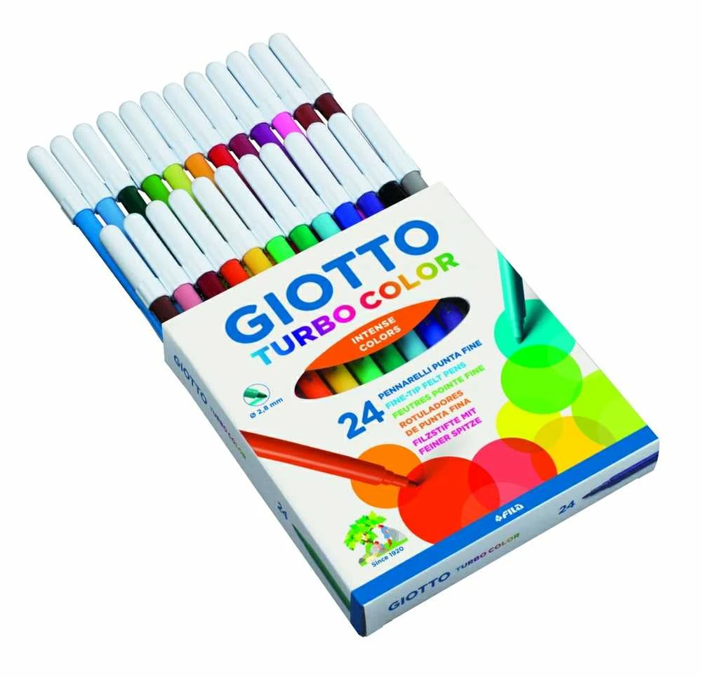 Flomasteriai Fila Giotto Turbo Color, 24 spalvos