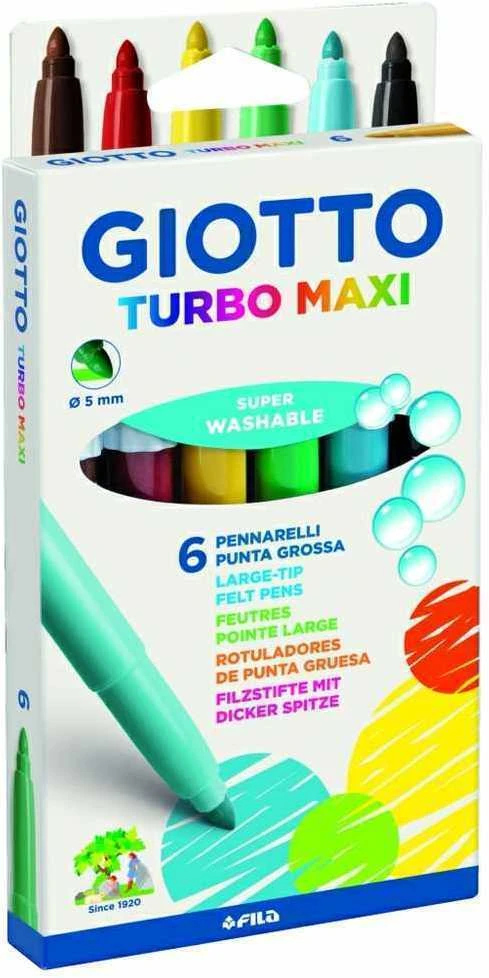 *Flomasteriai Fila Giotto Turbo Maxi, 6 spalvos