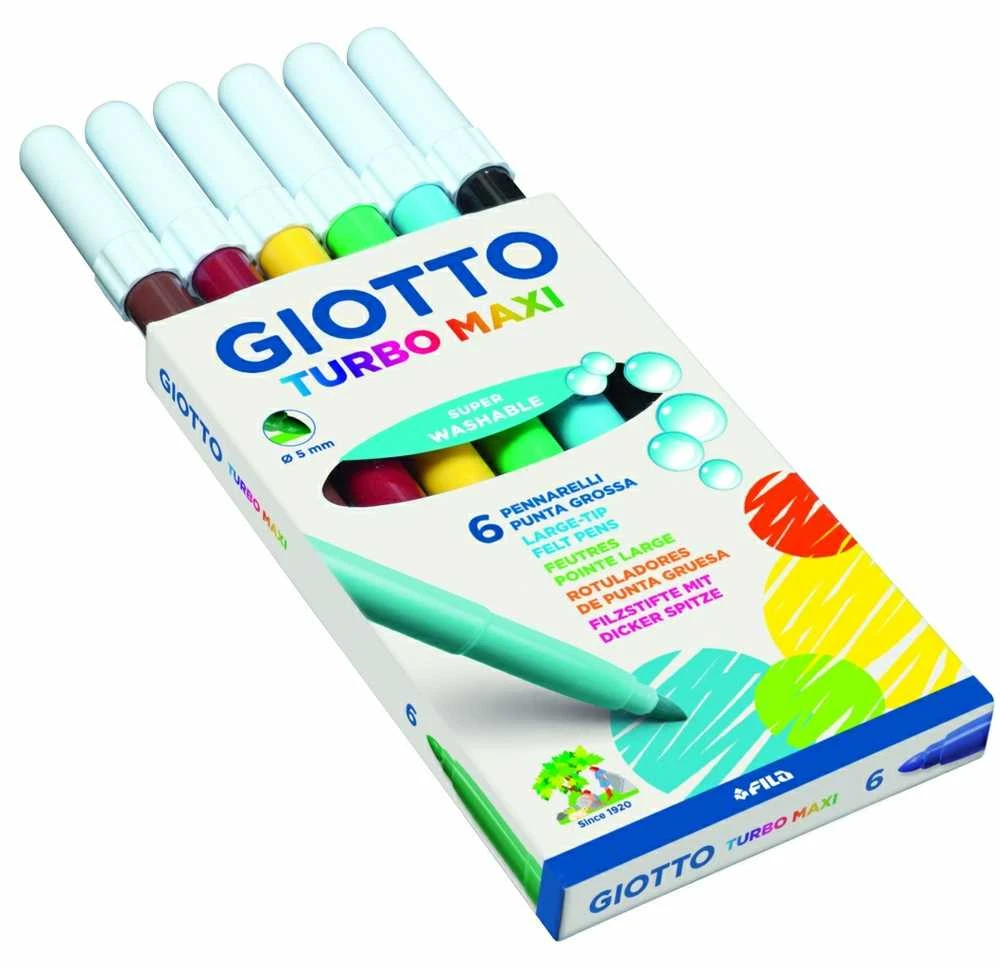 *Flomasteriai Fila Giotto Turbo Maxi, 6 spalvos