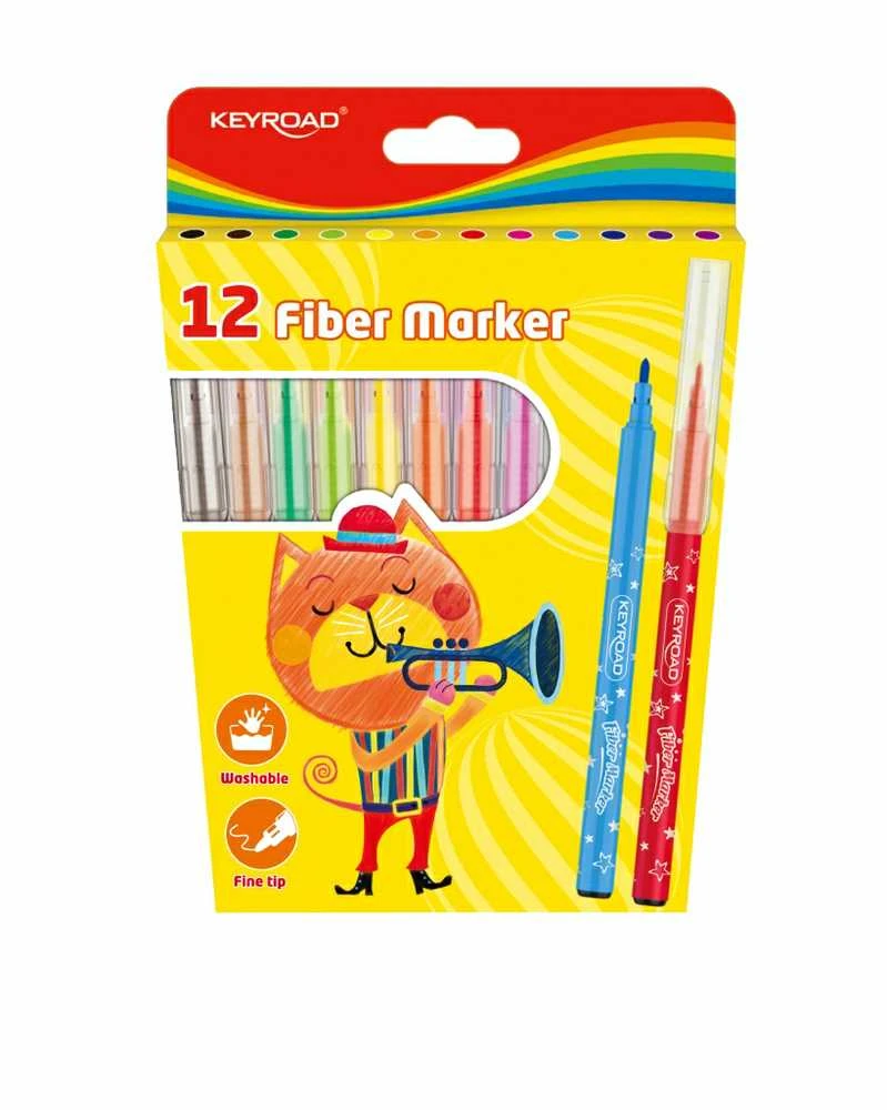 Flomasteriai Keyroad 12 spalvų