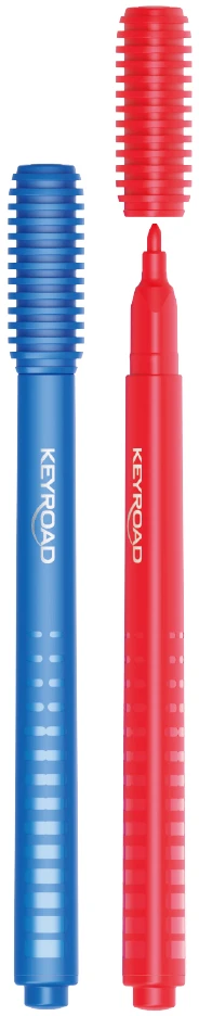Flomasteriai Keyroad Capfix, 12 spalvų