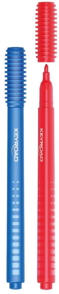 Flomasteriai Keyroad Capfix, 12 spalvų