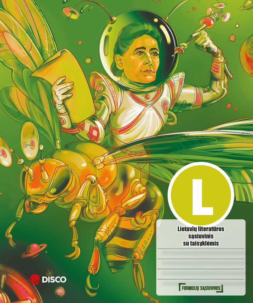 Realister Formulių sąsiuvinis, lietuvių literatūra, 38 lapų, linijomis