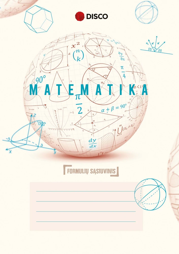 DISCO Formulių sąsiuvinis, matematika, 50 lapų, lang.
