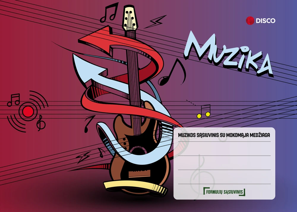 Realister Formulių sąsiuvinis, muzika, A5 horizontalus,14 lapų