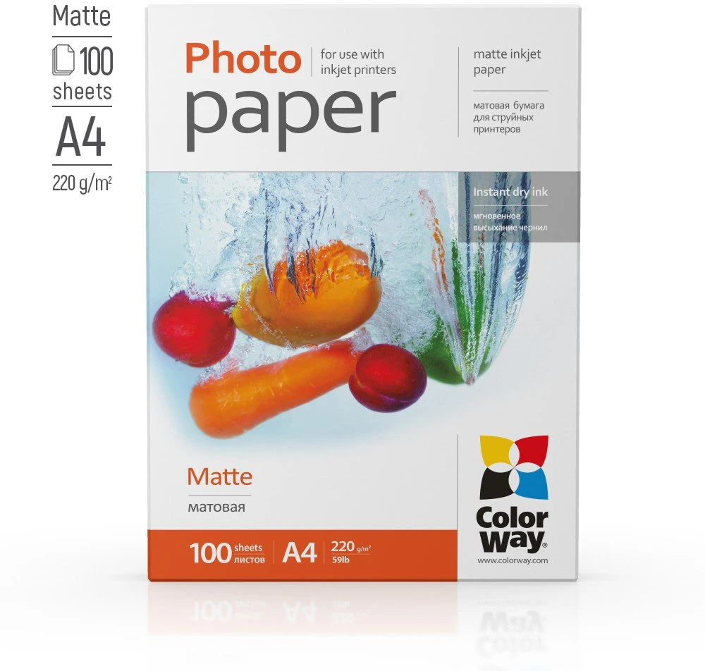 Fotopopierius ColorWay A4 / 220g / 100 lapų, matinis