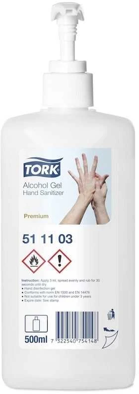 Gelinis rankų dezinfekantas TORK su pompa, 511103, 500 ml